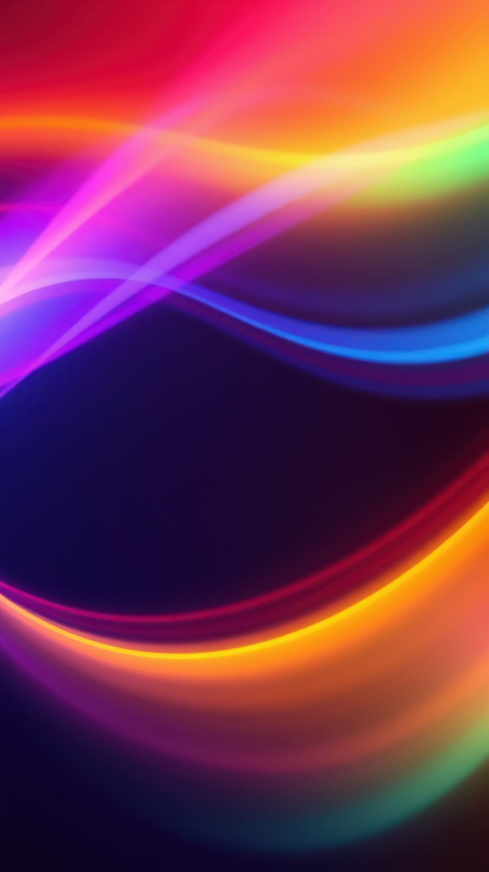 Vibrant abstract light patterns create a dynamic visual experience in a colorful display